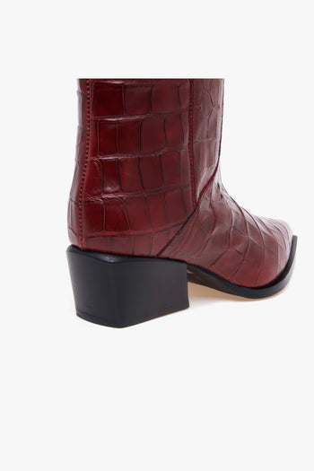 Stivale texano in pelle stampa cocco - 4