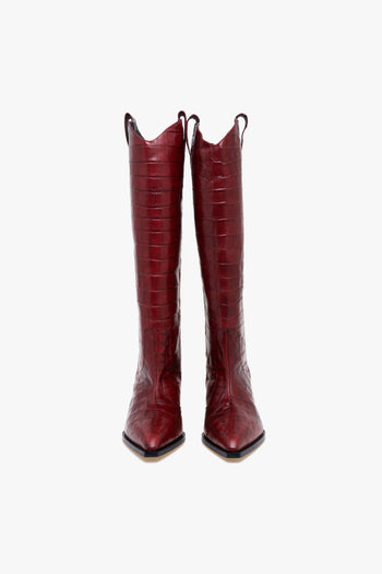 Stivale texano in pelle stampa cocco - 5