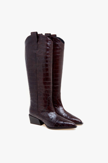 Stivale texano in pelle stampa cocco - 2