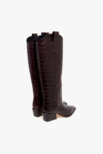 Stivale texano in pelle stampa cocco - 3