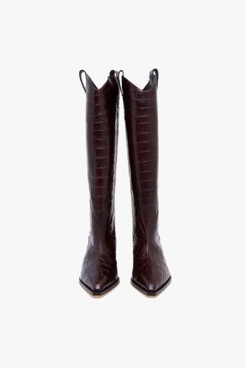 Stivale texano in pelle stampa cocco - 5