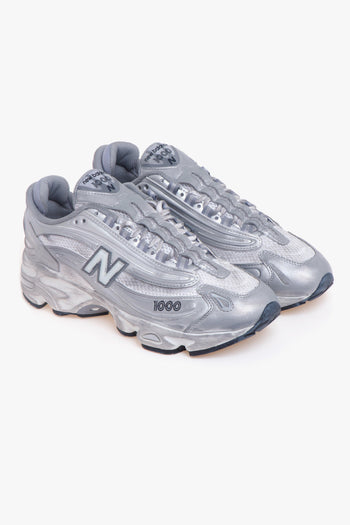 Sneaker 1000 in ecopelle e tessuto laminati effetto used - 2