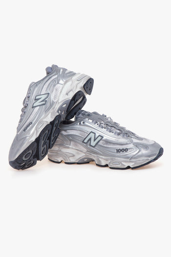 Sneaker 1000 in ecopelle e tessuto laminati effetto used - 4