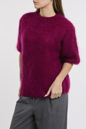 Maglia over manica corta in mohair - 3