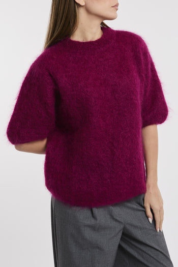 Maglia over manica corta in mohair - 4