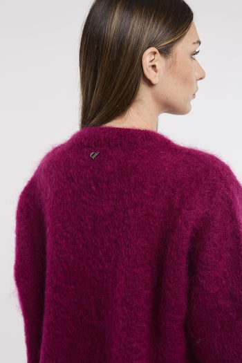 Maglia over manica corta in mohair - 6