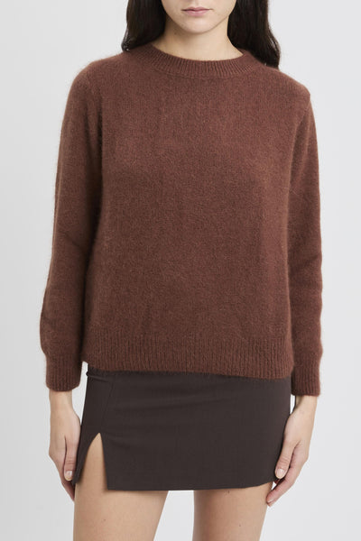 Pullover morbido a maniche lunghe in misto lana