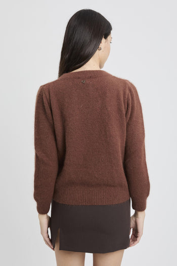 Pullover morbido a maniche lunghe in misto lana - 6