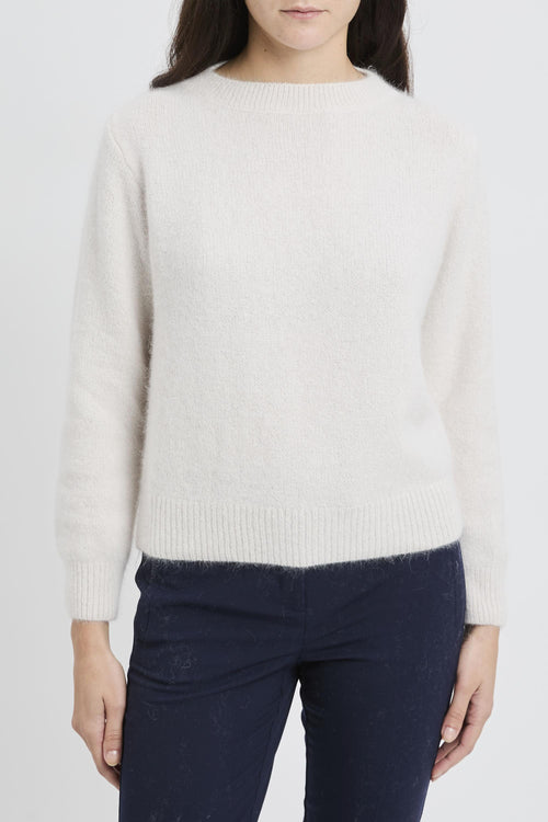 Pullover morbido a maniche lunghe in misto lana