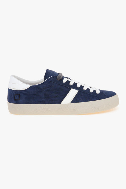 Sneaker Hill Low Perforated in camoscio