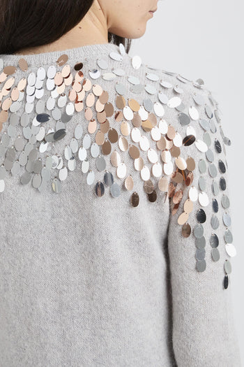 Pullover a manica lunga con paillettes - 6