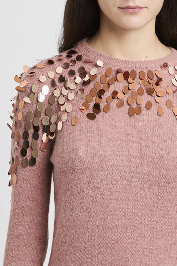 Pullover a manica lunga con paillettes - 3
