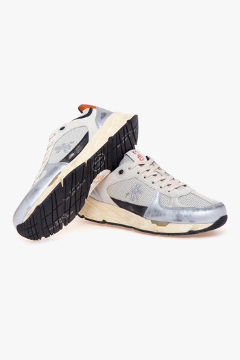 Sneaker Mase in pelle laminata e tessuto - 4