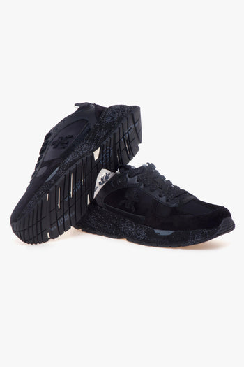 Sneaker Mase in camoscio e tessuto con strass - 4