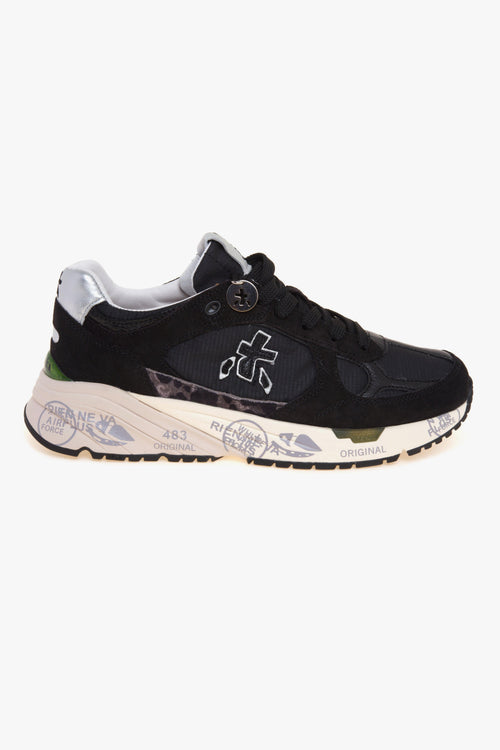 Sneaker Mase-d in camoscio e tessuto tecnico con inserto maculato