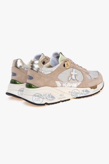 Sneaker Mase-d in camoscio e tessuto tecnico con inserto in pitone tono su tono - 3