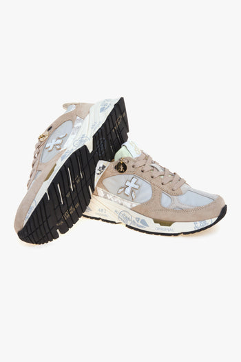Sneaker Mase-d in camoscio e tessuto tecnico con inserto in pitone tono su tono - 4