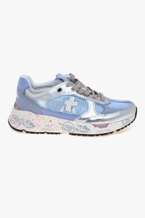 Sneaker Mase-d in pelle laminata e tessuto retinato