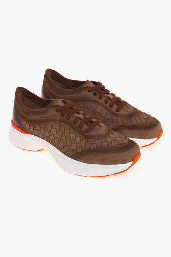 Sneaker Easy Bouce in camoscio intrecciato - 2