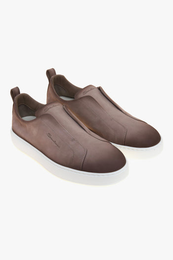 Sneaker slip-on in nabuck anticato - 2