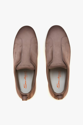 Sneaker slip-on in nabuck anticato - 5
