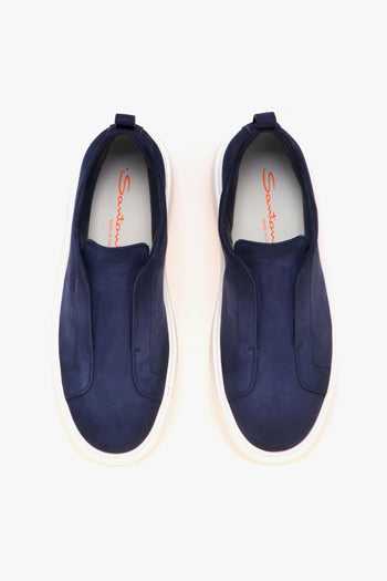 Sneaker slip-on in nabuck anticato - 4