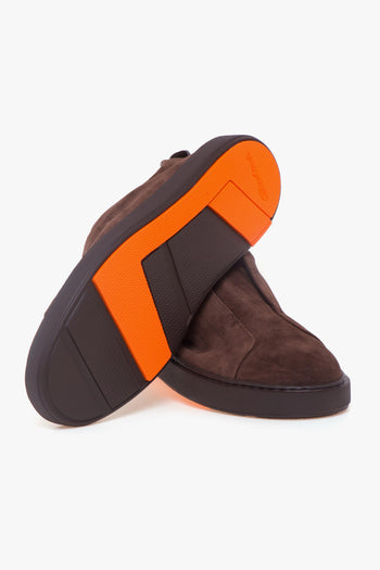 Sneaker slip-on in camoscio con suola tono su tono - 4