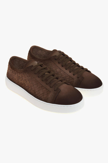 Sneaker in camoscio seta intrecciato - 2