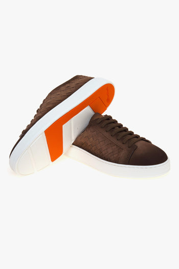Sneaker in camoscio seta intrecciato - 4