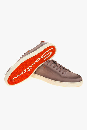 Sneaker Montecarlo in nabuck e pelle anticati - 4