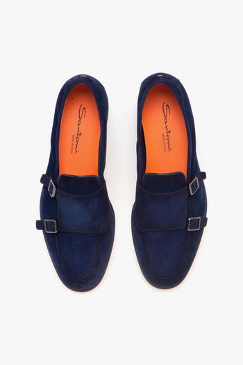 Mocassino doppia fibbia in camoscio - 5