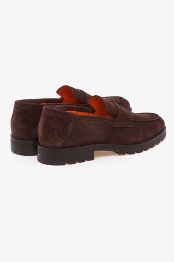 Mocassino in camoscio con suola in gomma - 3