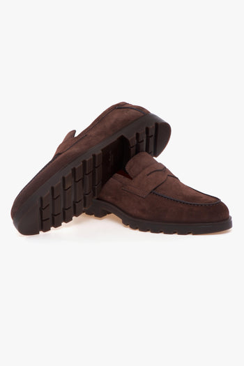 Mocassino in camoscio con suola in gomma - 4
