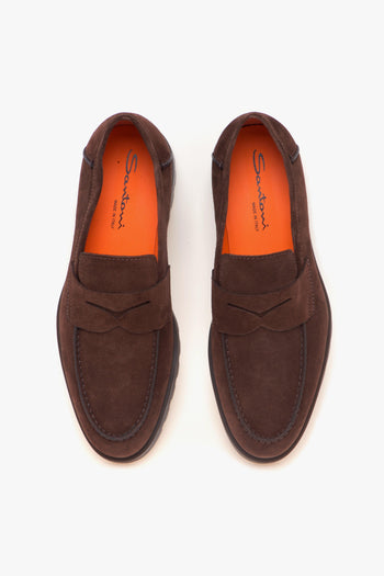 Mocassino in camoscio con suola in gomma - 5