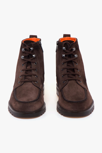 Polacco in camoscio con suola in gomma - 5