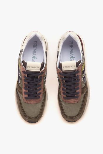 Sneaker Mick in camoscio e tessuto - 5