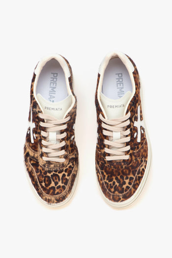 Sneaker Micol in cavallino maculato con maxi platform - 5