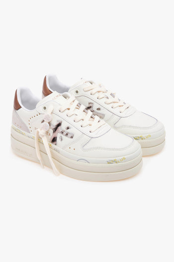 Sneaker Micol in cavallino maculato con maxi platform - 2