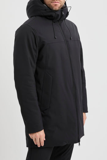 Giaccone in tessuto tecnico con cappuccio - 4