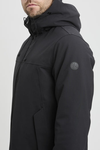 Giaccone in tessuto tecnico con cappuccio - 5