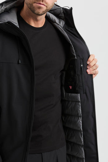 Giaccone in tessuto tecnico con cappuccio - 8