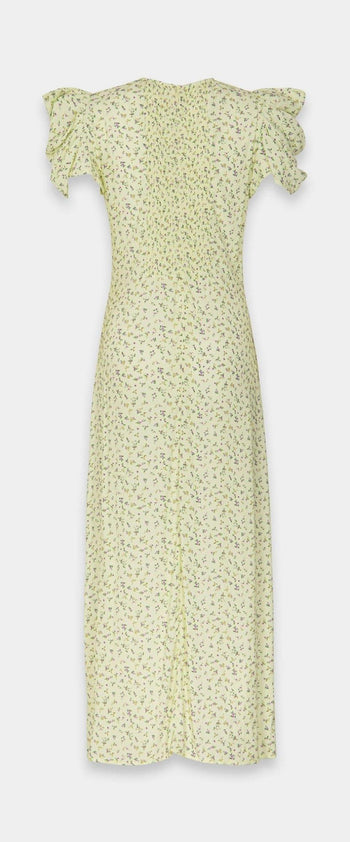 Abito midi Kristel in viscosa con drappeggio e stampa Jasmin - 6