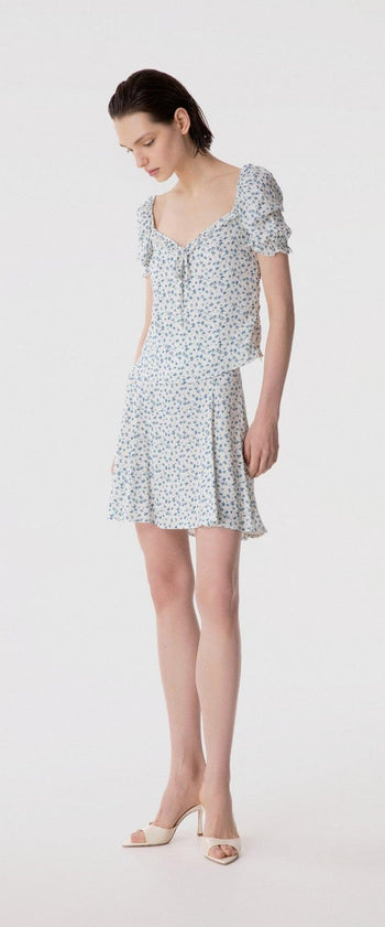 Top Letizia in crepe con mezza manica e volant - 5
