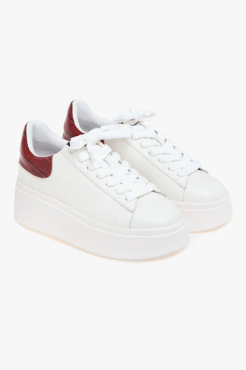 Sneaker in pelle con maxi platform e talloncino in cocco - 2