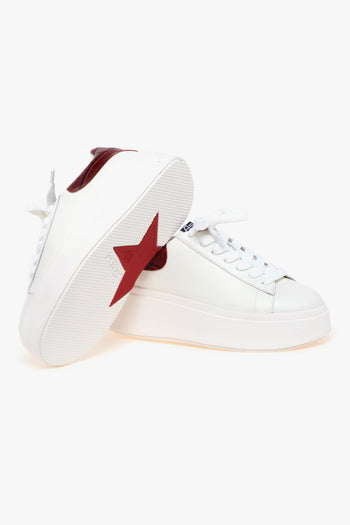 Sneaker in pelle con maxi platform e talloncino in cocco - 4