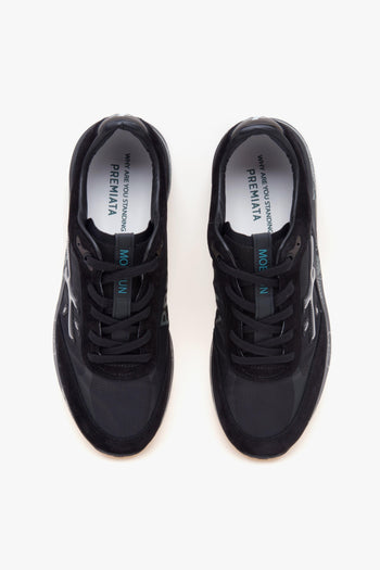 Sneaker Moe Run in camoscio e tessuto - 5