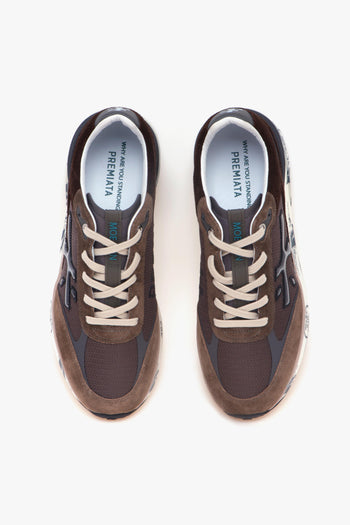 Sneaker Moe Run in camoscio e tessuto - 5