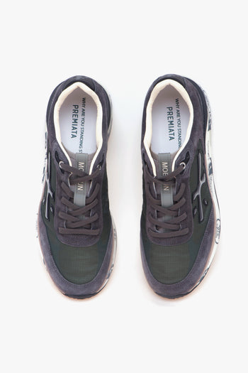 Sneaker Moe Run in camoscio e tessuto - 5