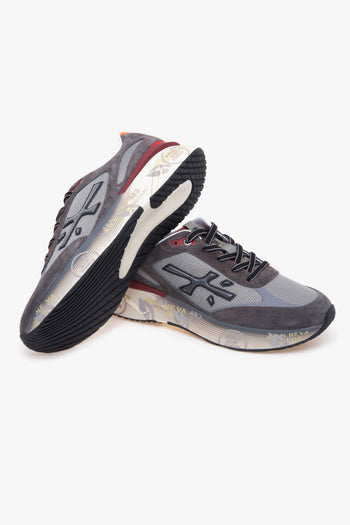 Sneaker Moe Run in camoscio e tessuto - 4