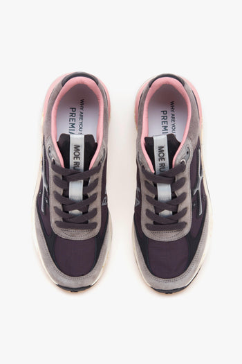 Sneaker Moe Run in camoscio e tessuto - 5